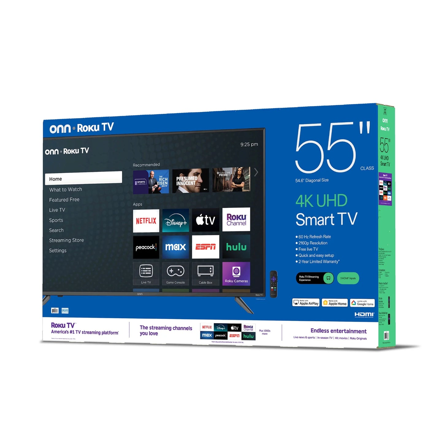 55” Class 4K UHD Roku Smart Television, 100012586