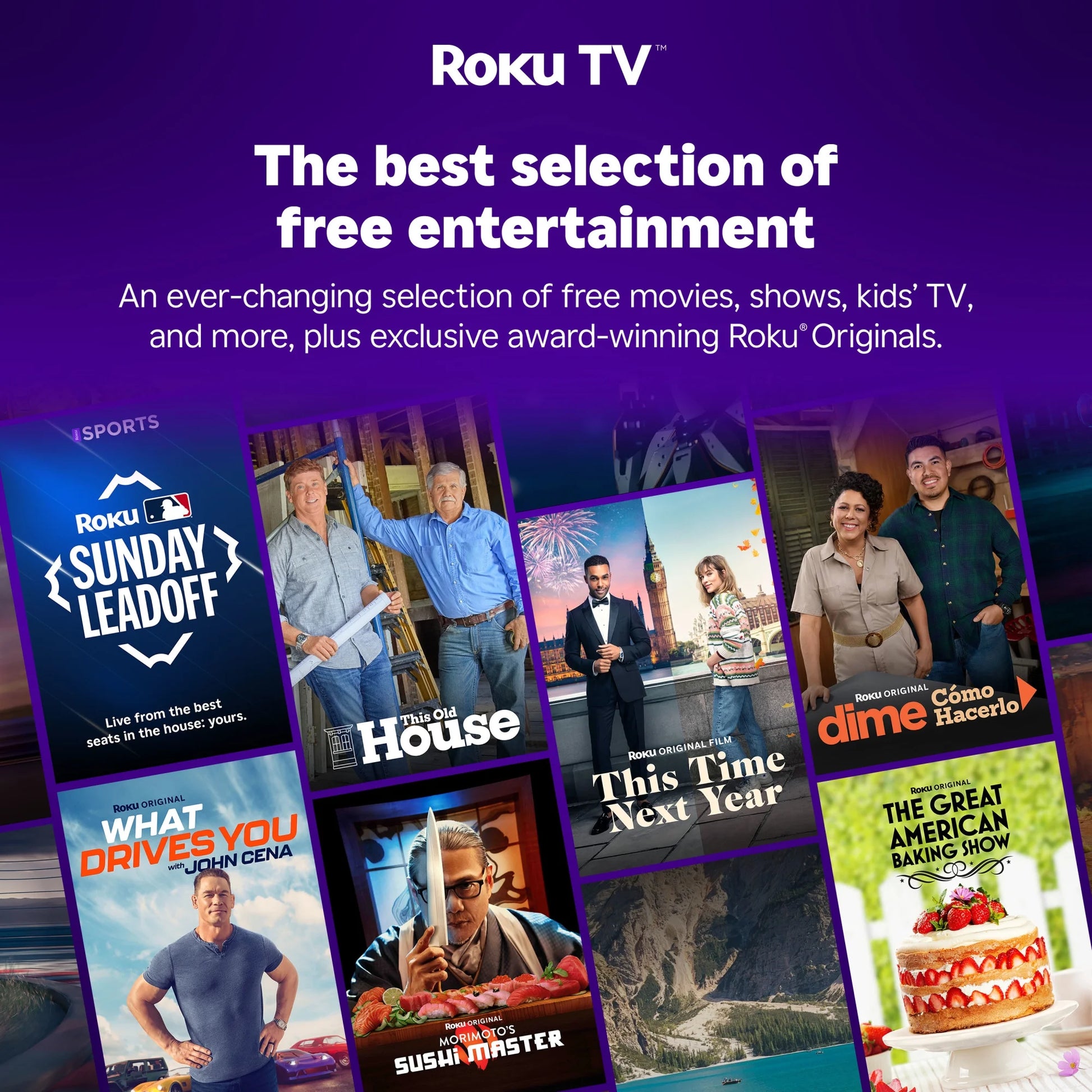 55” Class 4K UHD Roku Smart Television, 100012586