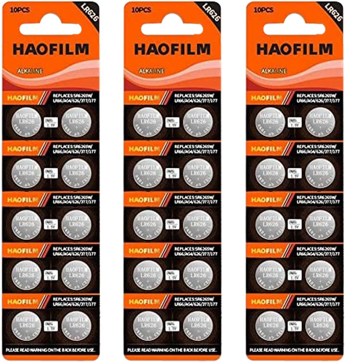 30 Pack LR626 SR626SW 377 376 LR626 AG4 Premium Alkaline Battery,1.5V round Button Coin Cell Batteries